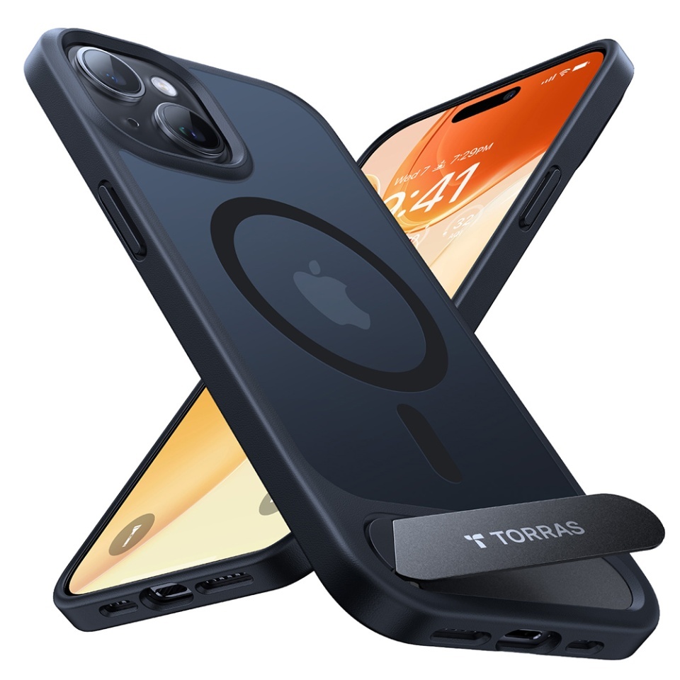 Husa pentru iPhone 15 Plus, Torras Pstand MagSafe, Negru - 2 | YEO