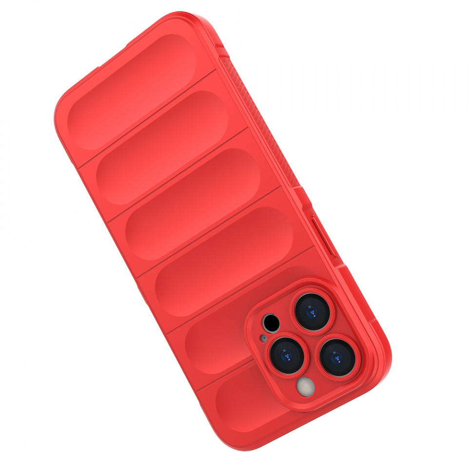 Husa pentru iPhone 15 Pro eleganta, din silicon mat, SKDR Vogue - Bordo - 2 | YEO