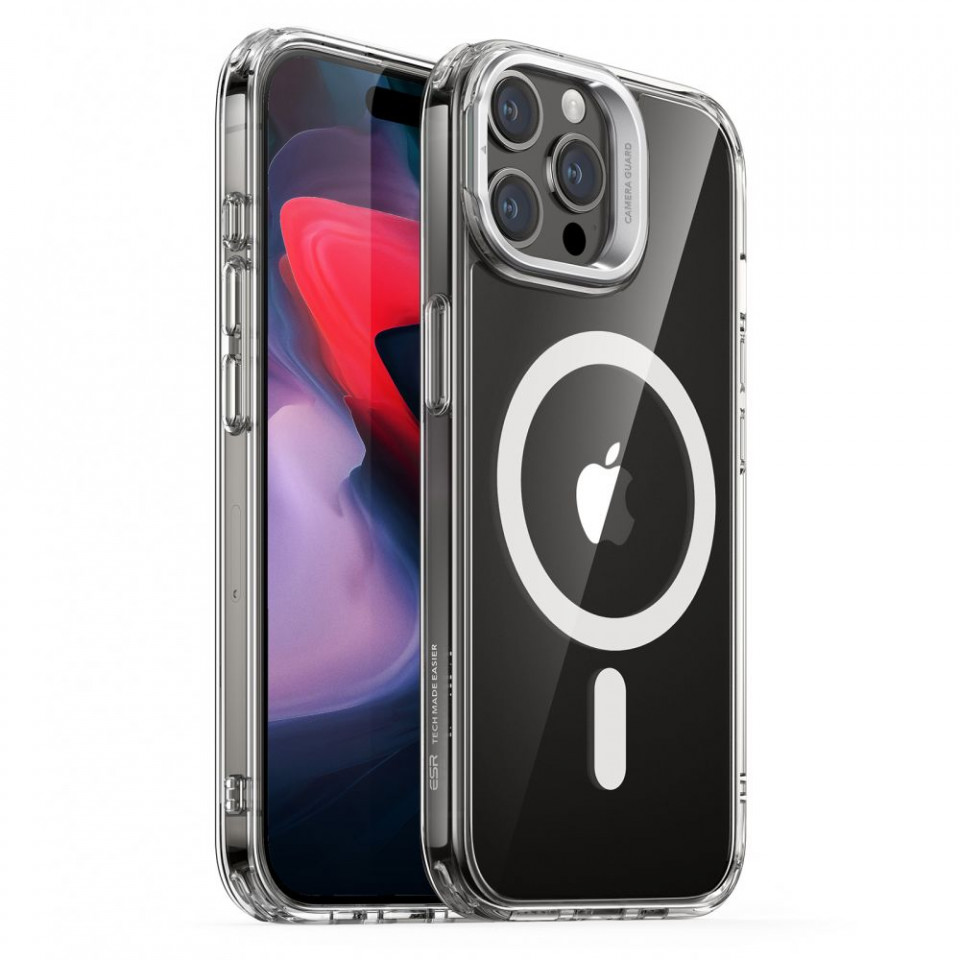 Husa pentru iPhone 15 Pro Max - ESR Classic Hybrid HaloLock Kickstand - Clear - 1 | YEO
