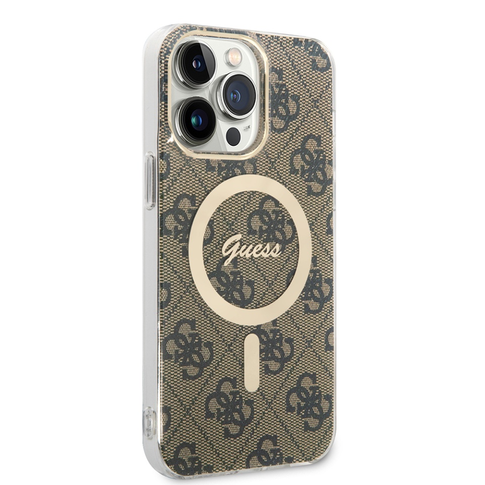 Husa pentru iPhone 15 Pro Max, IML 4G MagSafe, Guess - Maro - 2 | YEO