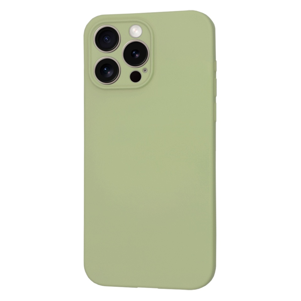 Husa pentru iPhone 15 Pro Max, SKYDDAR INNOVATION, din Silicon Catifelat, SoftFlex Magsafe, Verde, set cu sticker - 1 | YEO