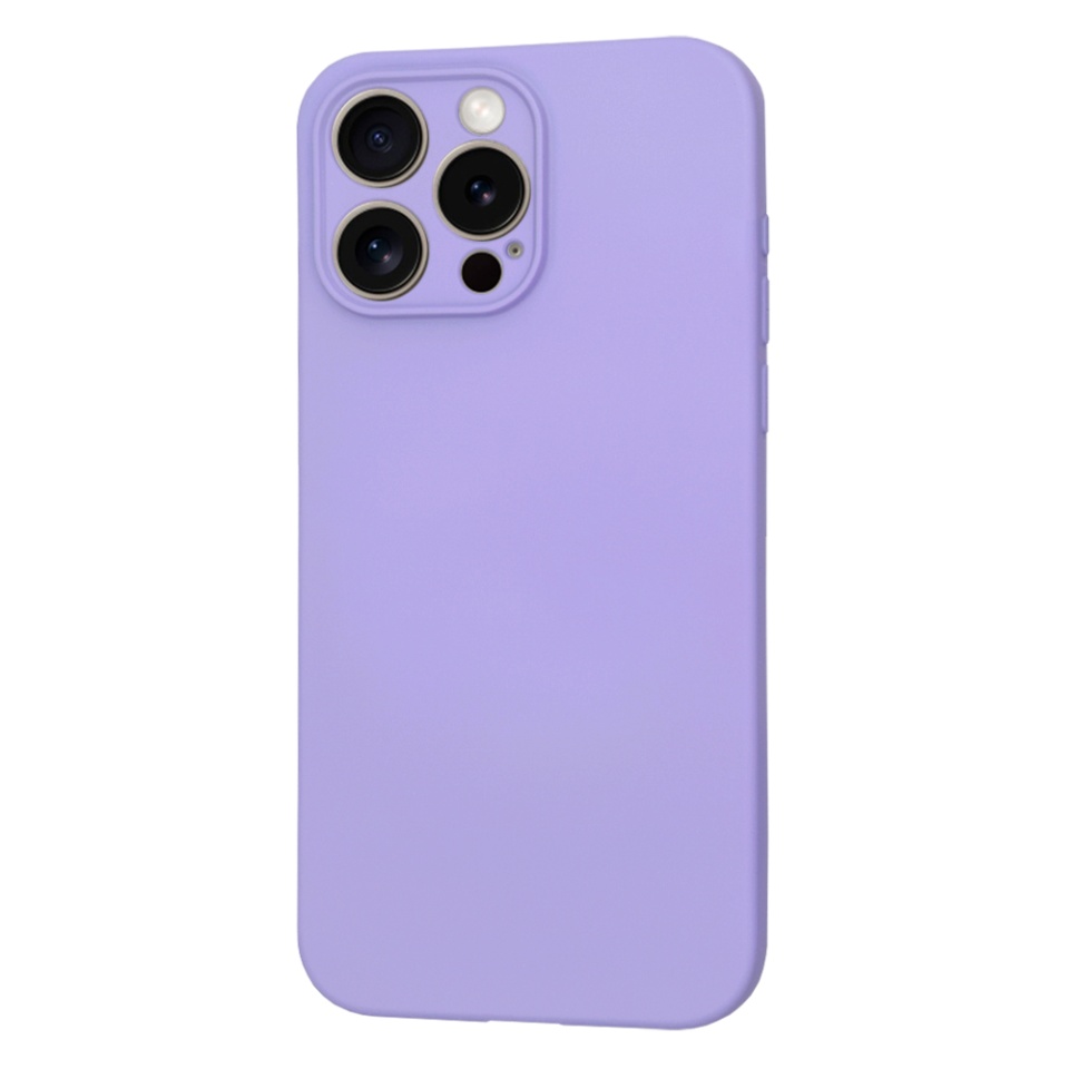 Husa pentru iPhone 15 Pro Max, SKYDDAR INNOVATION, din Silicon Catifelat, SoftFlex Magsafe, Violet, set cu sticker - 1 | YEO