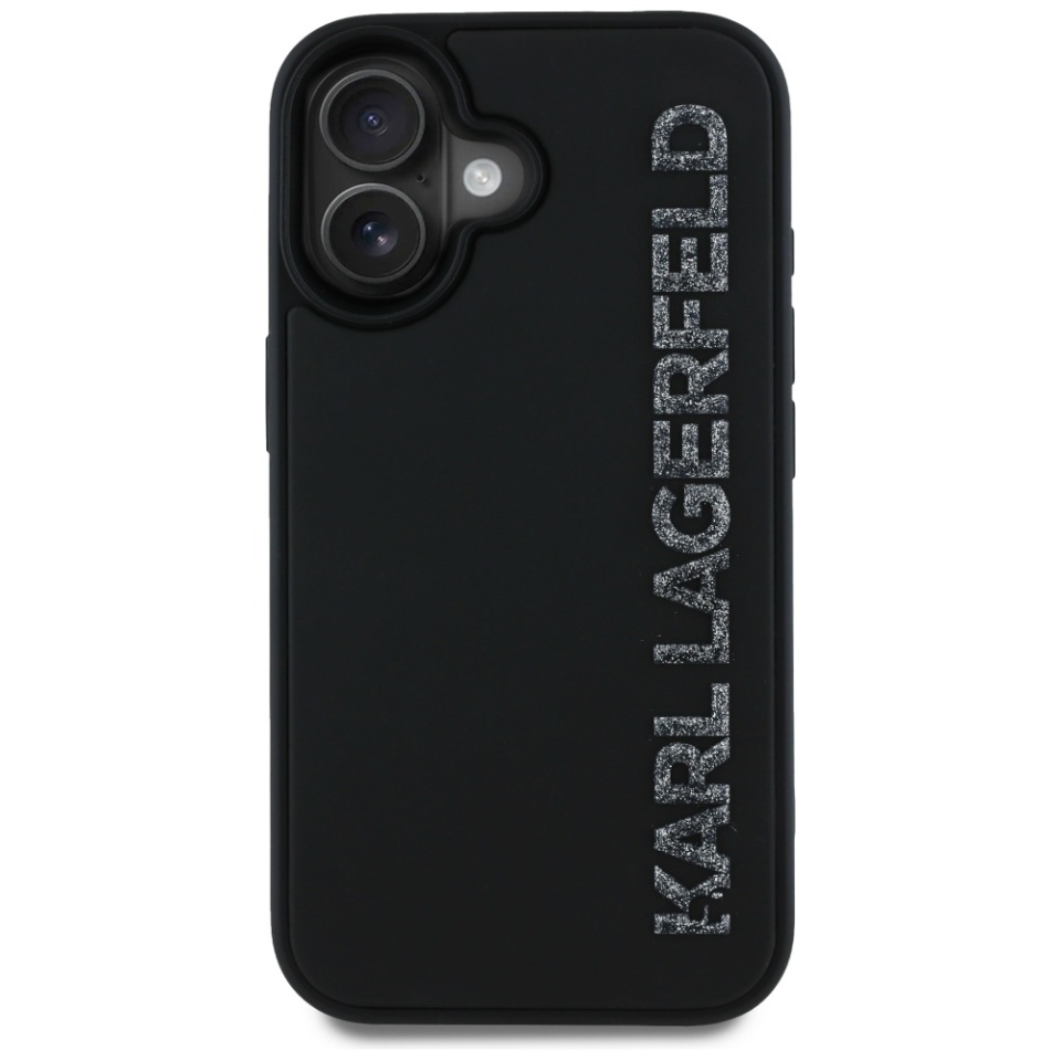 Husa pentru iPhone 16, 3D Design, Karl Lagerfeld, Negru - 3 | YEO