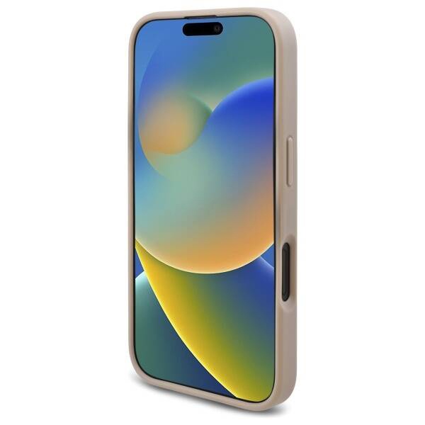 Husa pentru iPhone 16, Hardcase 4G Triangle Metal Logo, Guess, Alb - 2 | YEO