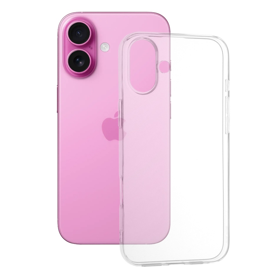 Husa pentru iPhone 16 Plus din silicon transparent, SKDR ClearGuard - Transparent