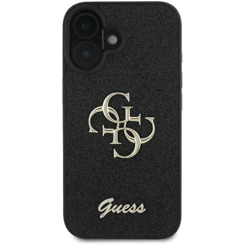 Husa pentru iPhone 16 Plus, Glitter Fixed Big 4G, Protectie Slim, Guess, Negru - 3 | YEO