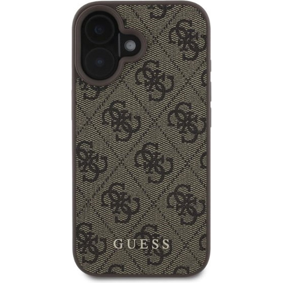 Husa pentru iPhone 16 Plus, Hardcase 4G Classic, Guess, Maro - 1 | YEO