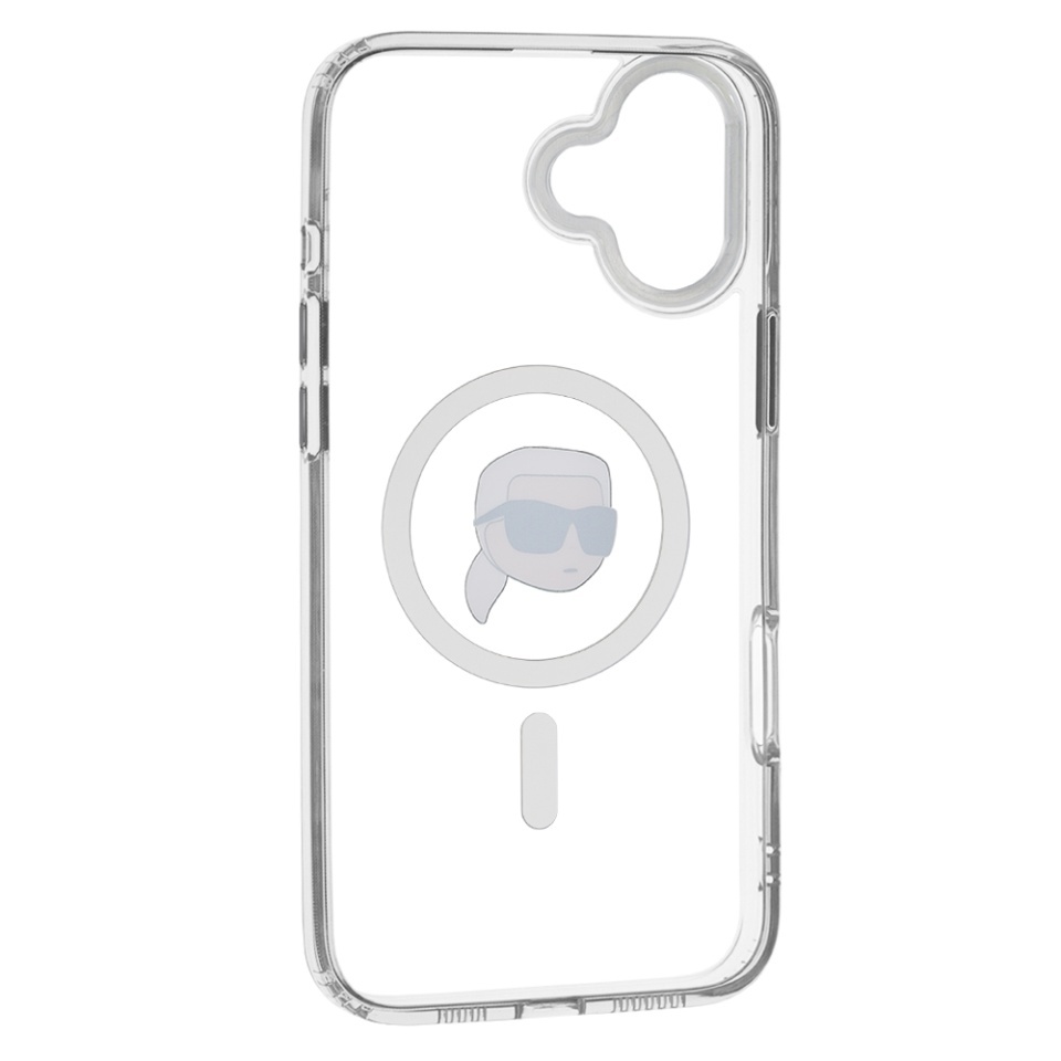 Husa pentru iPhone 16 Plus, Karl Lagerfeld, IML MagSafe, Alb - 2 | YEO