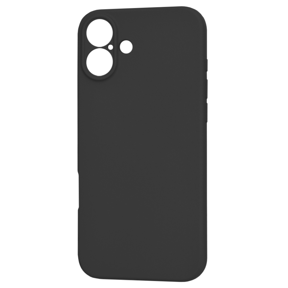 Husa pentru iPhone 16 Plus, SKYDDAR INNOVATION, din Silicon Catifelat, SoftElegance , Negru, set cu sticker - 3 | YEO
