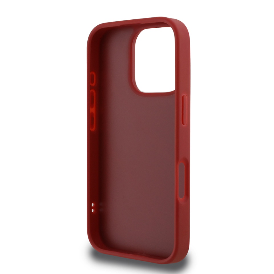Husa pentru iPhone 16 Pro, Diagonal Quilted Script, Karl Lagerfeld - Rosu - 3 | YEO
