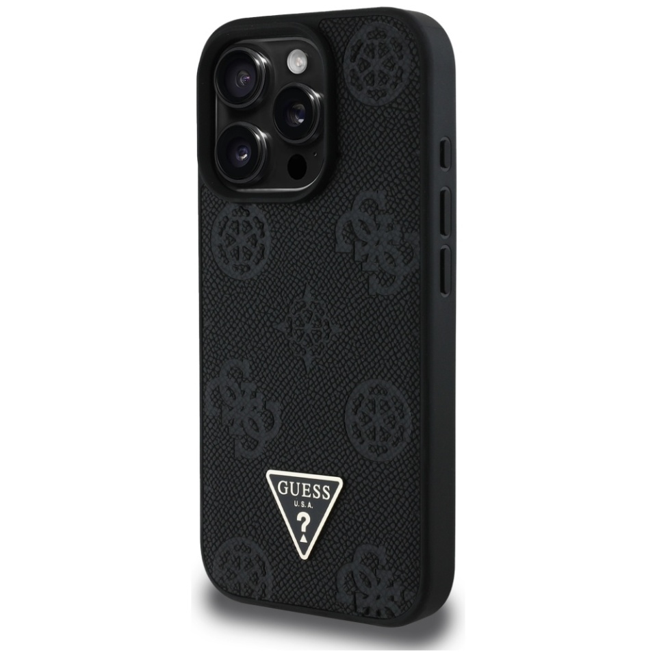 Husa pentru iPhone 16 Pro, Grained Triangle, Guess, Negru - 3 | YEO