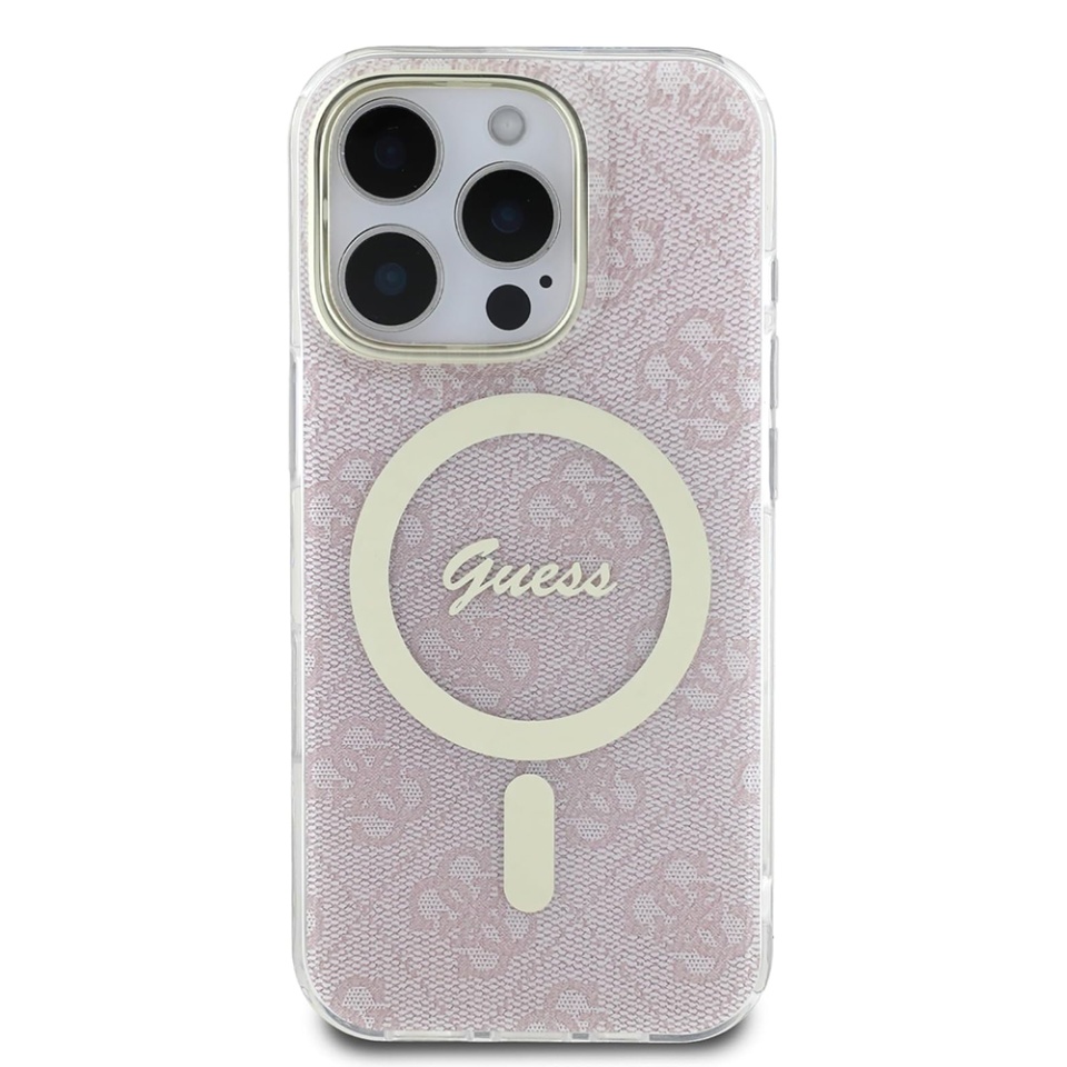 Husa pentru iPhone 16 Pro, IML 4G MagSafe, Guess - Roz - 2 | YEO