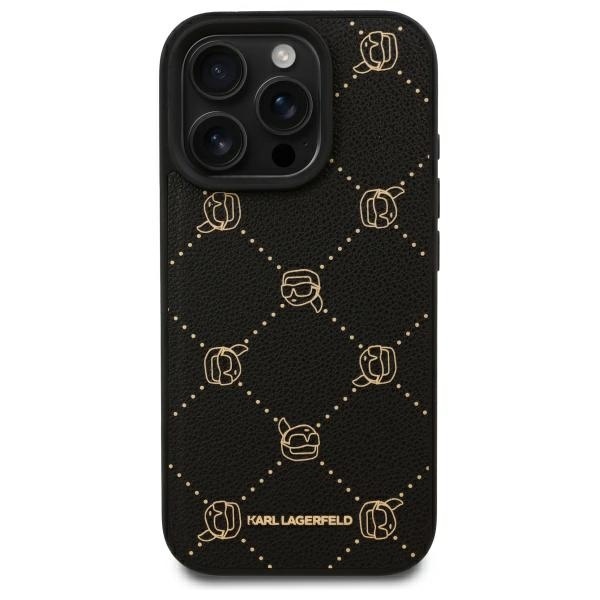 Husa pentru iPhone 16 Pro Leather MagSafe, Karl Lagerfeld - Negru - 1 | YEO