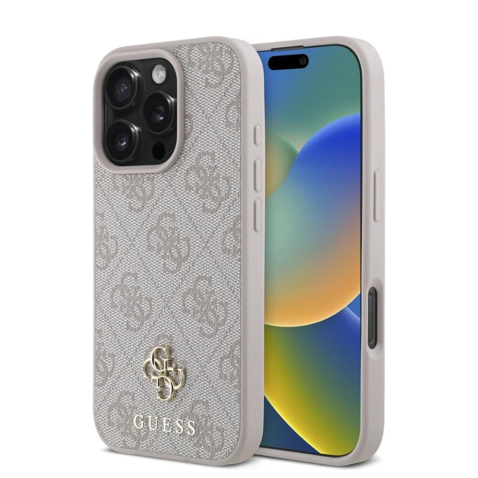 Husa pentru iPhone 16 Pro Max, Guess, Hardcase 4G Classic MagSafe, Roz
