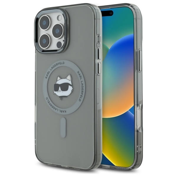 Husa pentru iPhone 16 Pro Max, Karl Lagerfeld, IML MagSafe, Negru