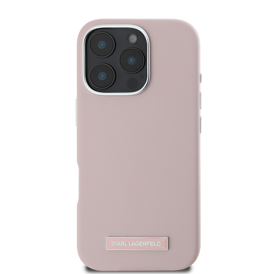 Husa pentru iPhone 16 Pro Max Leather MagSafe, Karl Lagerfeld - Roz - 2 | YEO
