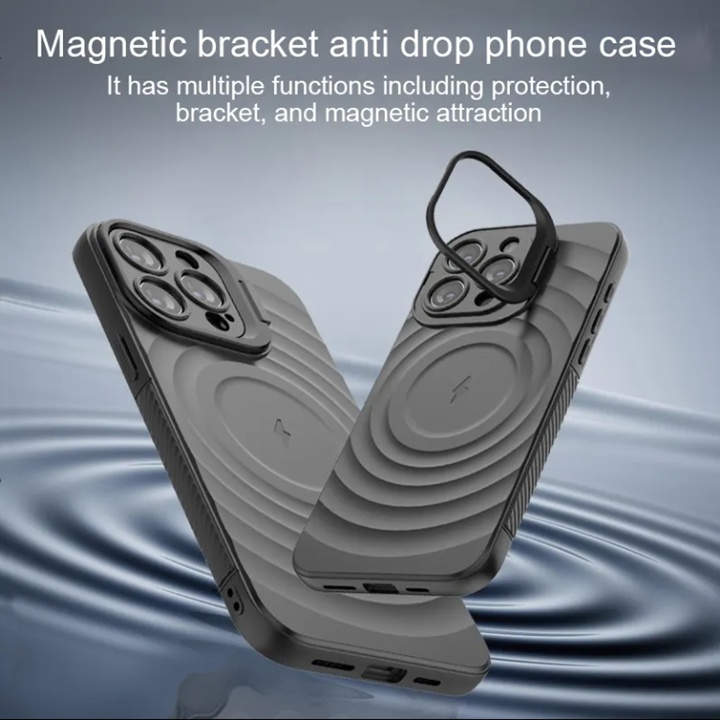 Husa pentru iPhone 16 Pro Max, SKYDDAR, Pulse Case Magsafe din Silicon, Negru - 3 | YEO