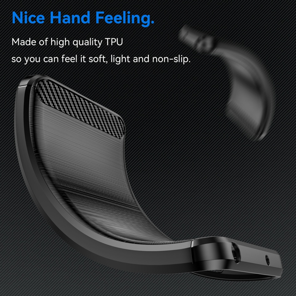 Husa pentru iPhone 16 Pro, SKYDDAR INNOVATION, Carbon Silicone, din Silicon Premium, Slim, cu textura Fibra Carbon, Negru, set cu sticker - 3 | YEO