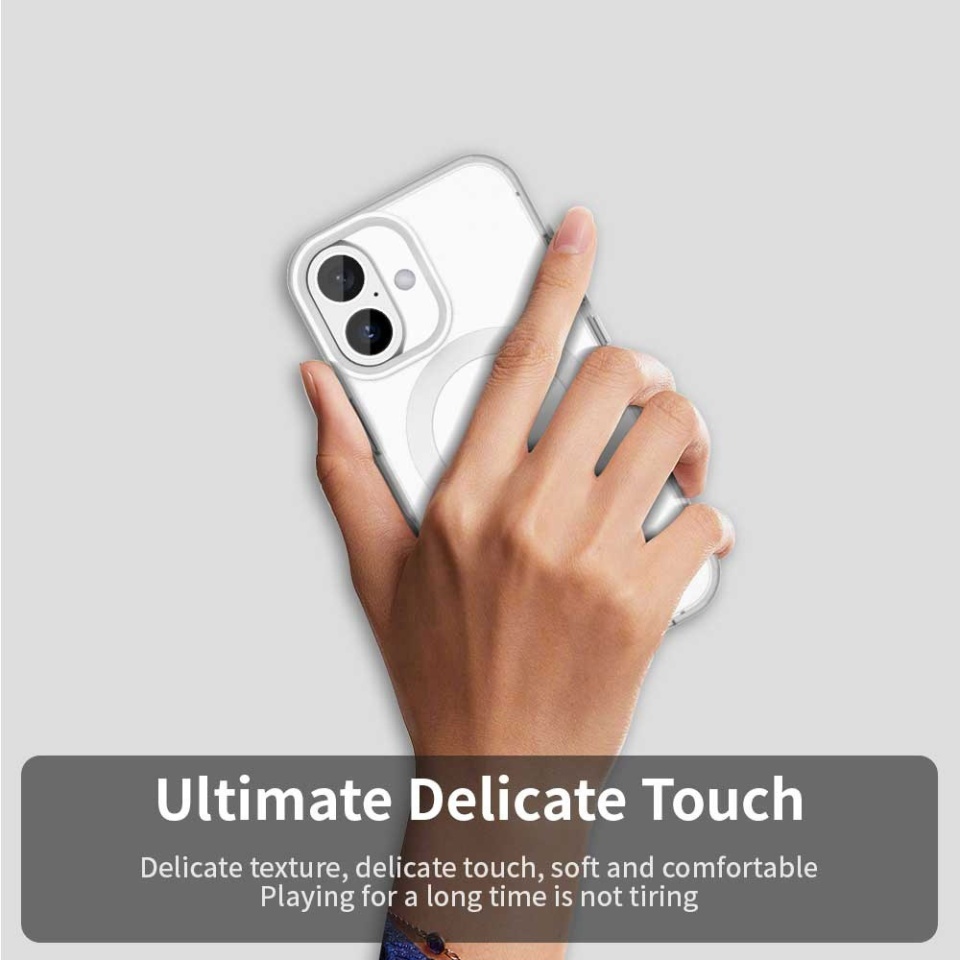 Husa pentru iPhone 16, SKYDDAR INOVATION, CandyCase, Magsafe, set cu sticker, Alb - 2 | YEO