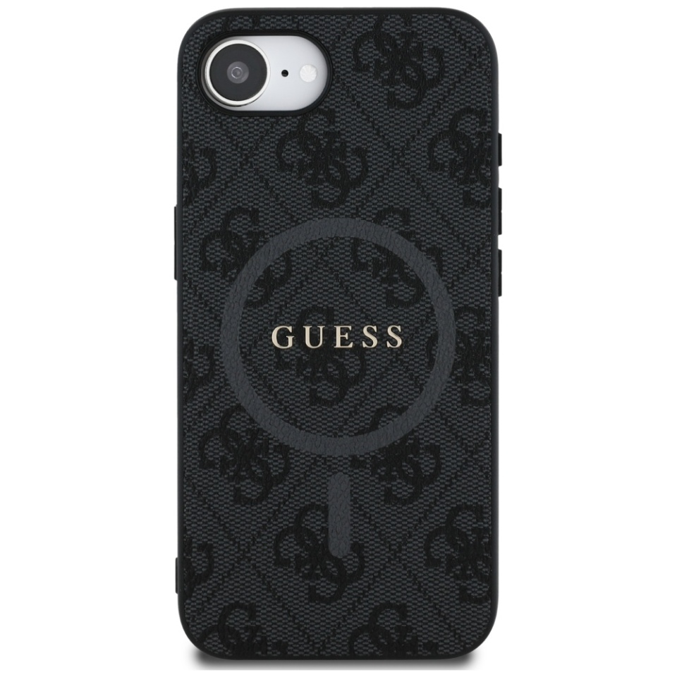 Husa pentru iPhone 16e, 4G Collection Leather MagSafe, Guess - Negru - 1 | YEO