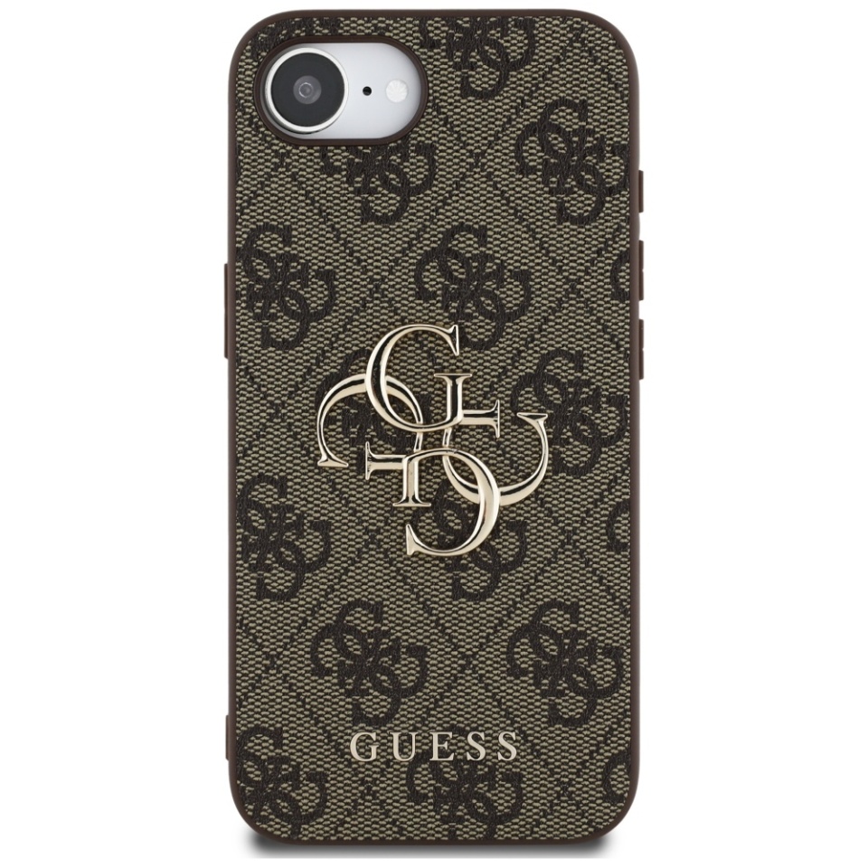 Husa pentru iPhone 16e, Guess, Hardcase 4G Charm, Maro - 1 | YEO
