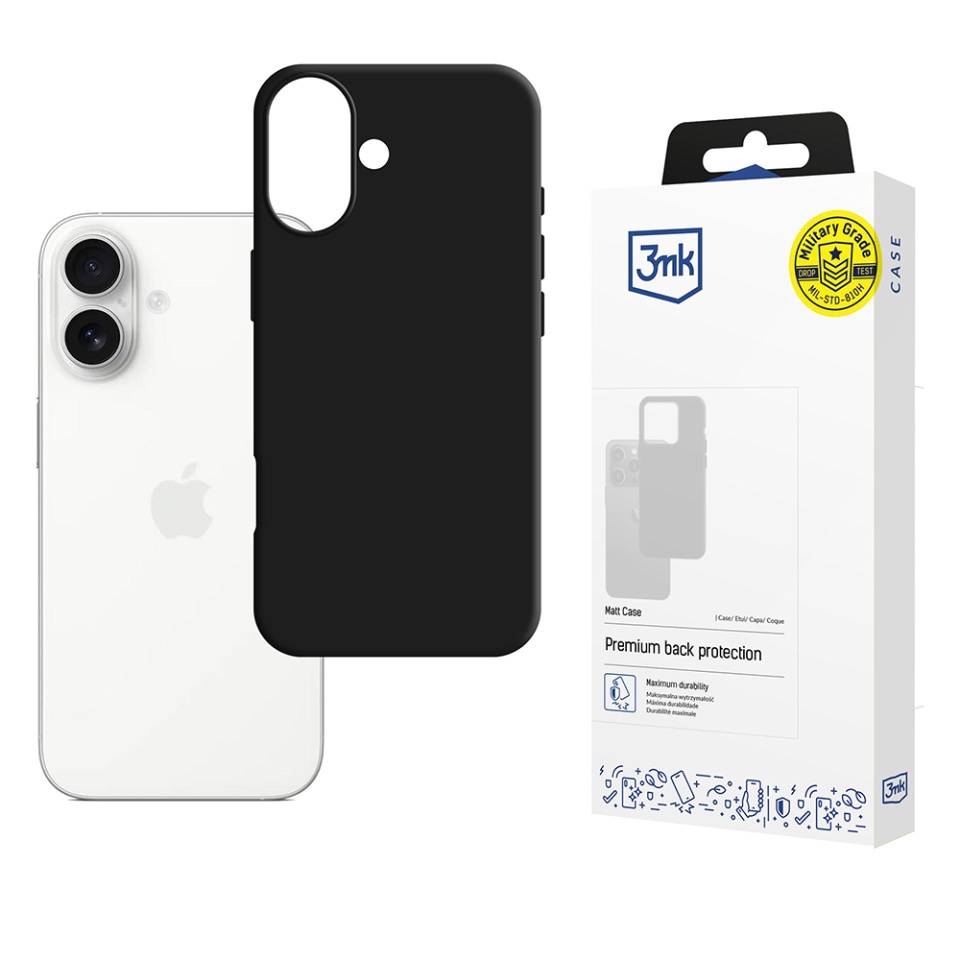 Husa pentru iPhone 17, 3mk Matt Case, Negru