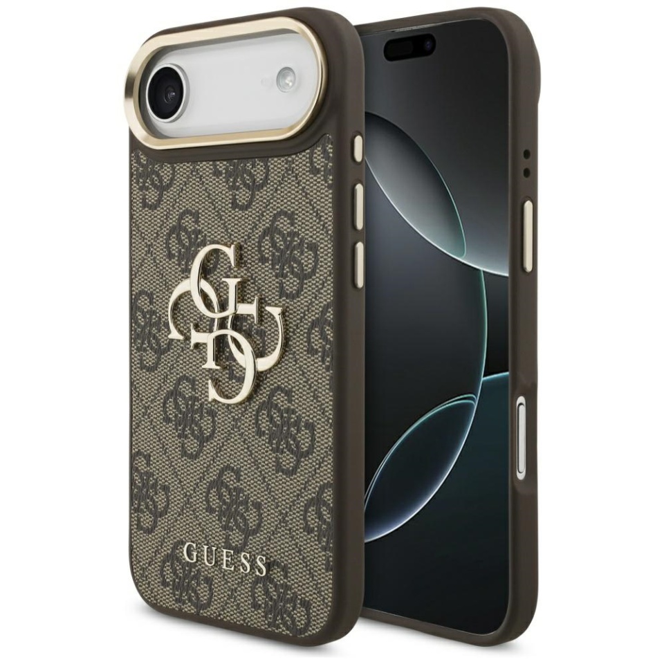 Husa pentru iPhone 17 Air, Guess Hardcase Guess Big 4G Classic Logo, Protectie Slim, Compatibila, Maro