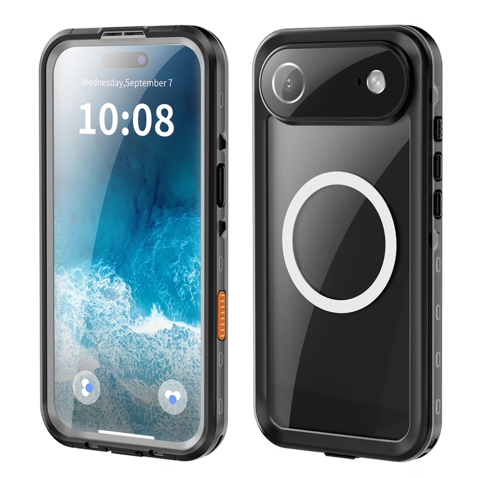 Husa pentru iPhone 17 Air, ShellBox, Waterproof IP68 Case, Full Body, Protectie Totala, Anti-Soc, Rezistenta la Apa si Praful, Negru - 1 | YEO