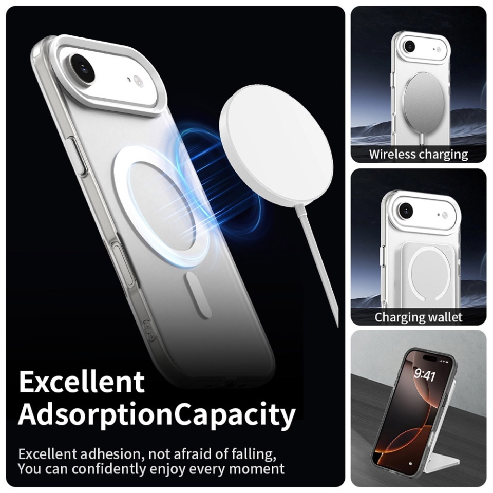 Husa pentru iPhone 17 Air, SKYDDAR INOVATION, CandyCase, Magsafe, set cu sticker, Alb - 2 | YEO