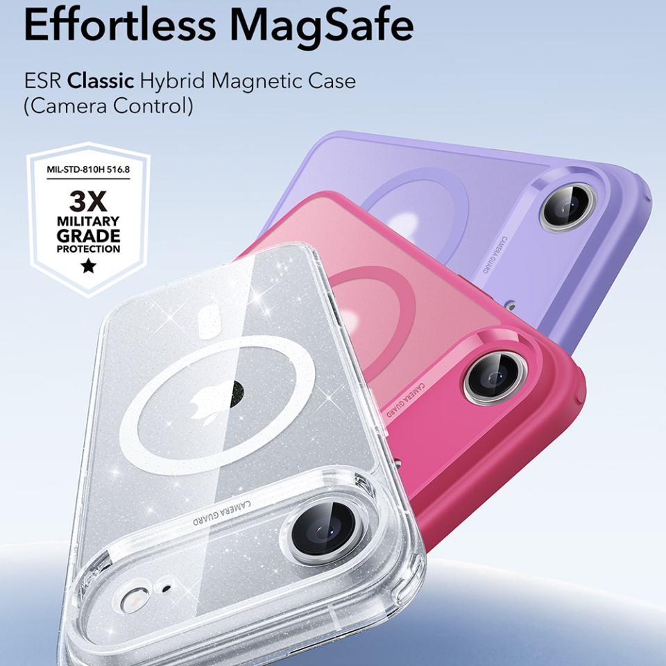 Husa pentru iPhone 17 Air, slim, ESR Classic Hybrid HaloLock, Mata - 1 | YEO