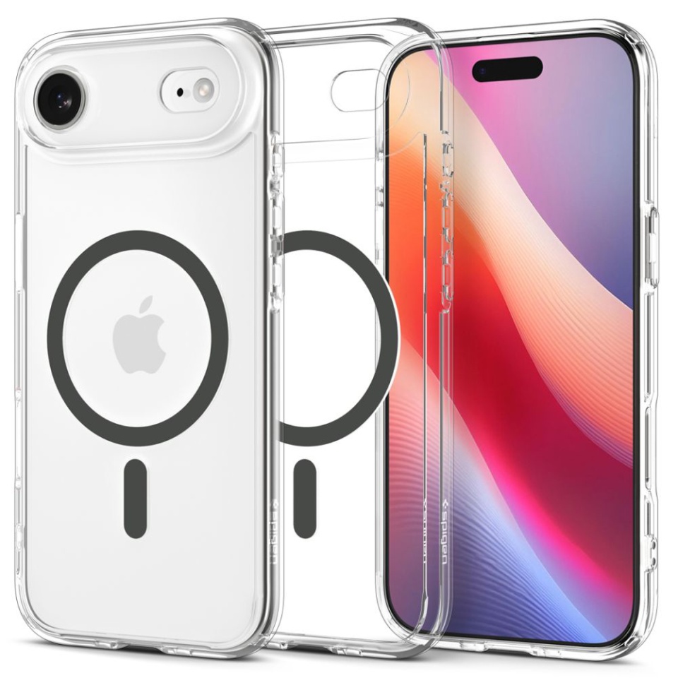 Husa pentru iPhone 17 Air, Ultra Hybrid T MagSafe, Spigen, Transparenta