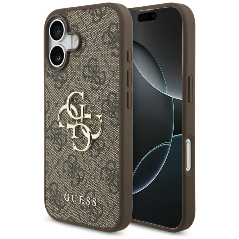 Husa pentru iPhone 17, Guess Hardcase 4G Big Logo, Protectie Slim, Compatibila, Maro