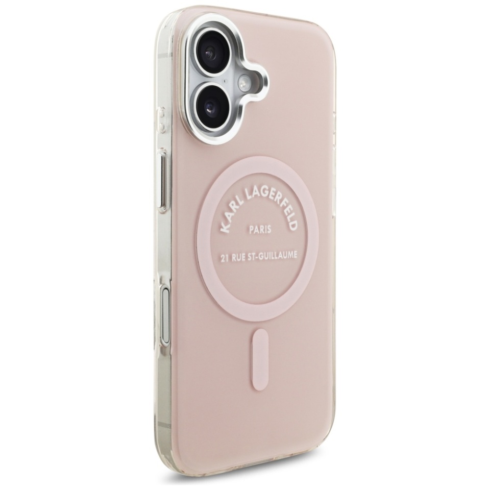 Husa pentru iPhone 17, IML Glitter K&C Heads Logo MagSafe, Clear Mono Karl&Choupette - 1 | YEO