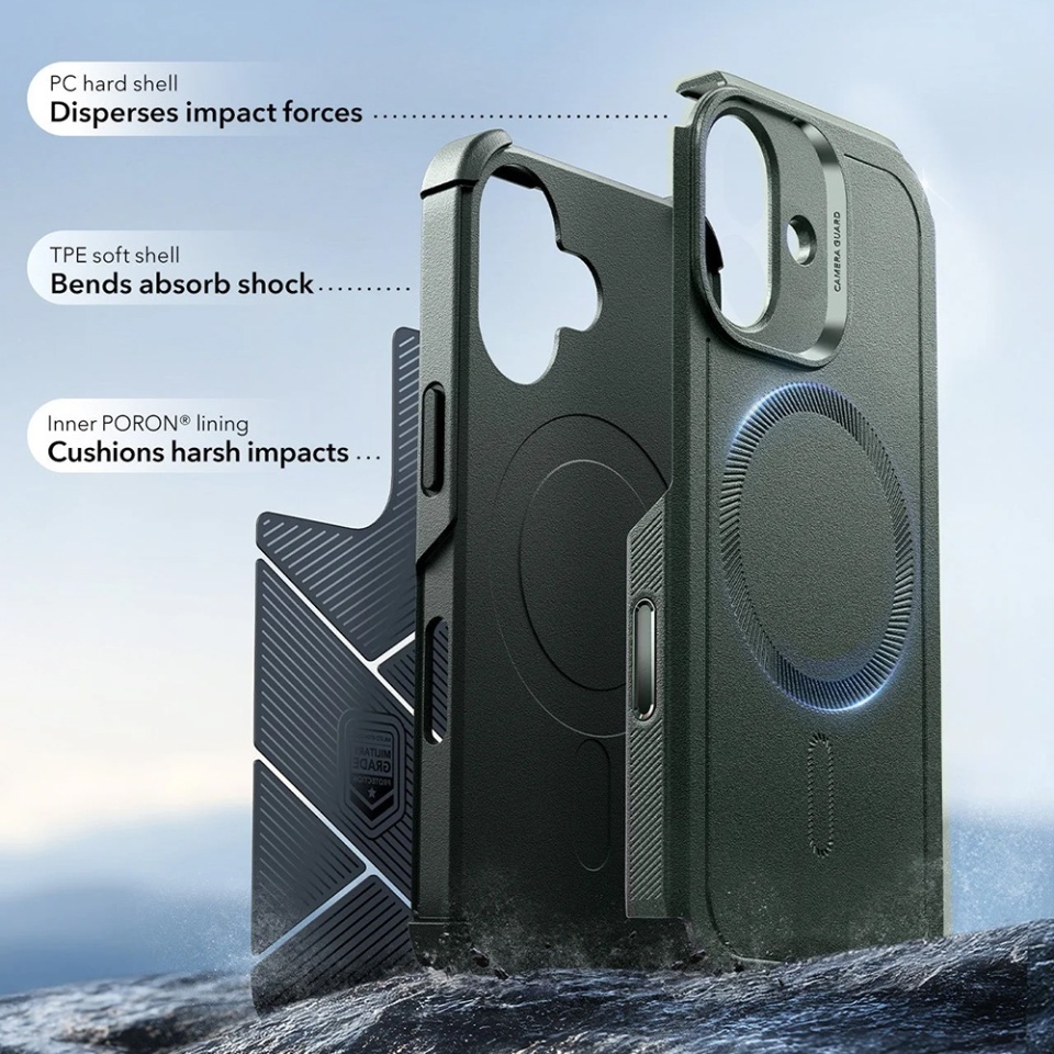 Husa pentru iPhone 17, Magsafe, ESR Cyber Halolock, Verde - 3 | YEO
