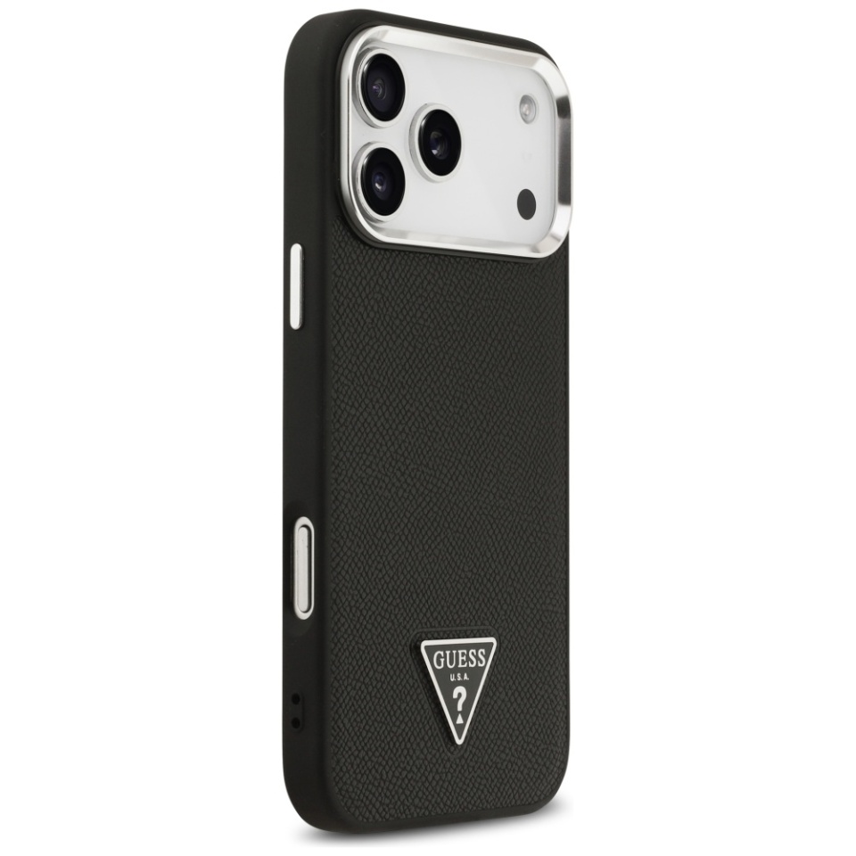 Husa pentru iPhone 17 Pro, Grained Triangle, Guess, Negru - 2 | YEO
