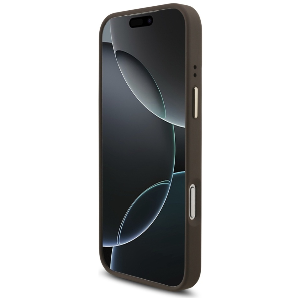 Husa pentru iPhone 17 Pro Max, Silicon 4G Big Metal Logo, Protectie Slim, Maro - 3 | YEO
