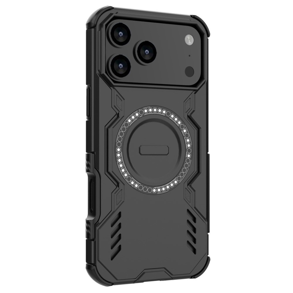 Husa pentru iPhone 17 Pro Max, SKYDDAR INOVATION, ArmorMag, Magsafe, set cu sticker, Negru - 2 | YEO