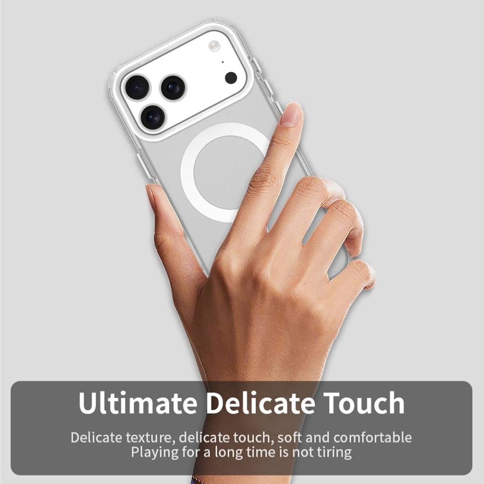 Husa pentru iPhone 17 Pro Max, SKYDDAR INOVATION, CandyCase, Magsafe, set cu sticker, Alb - 2 | YEO