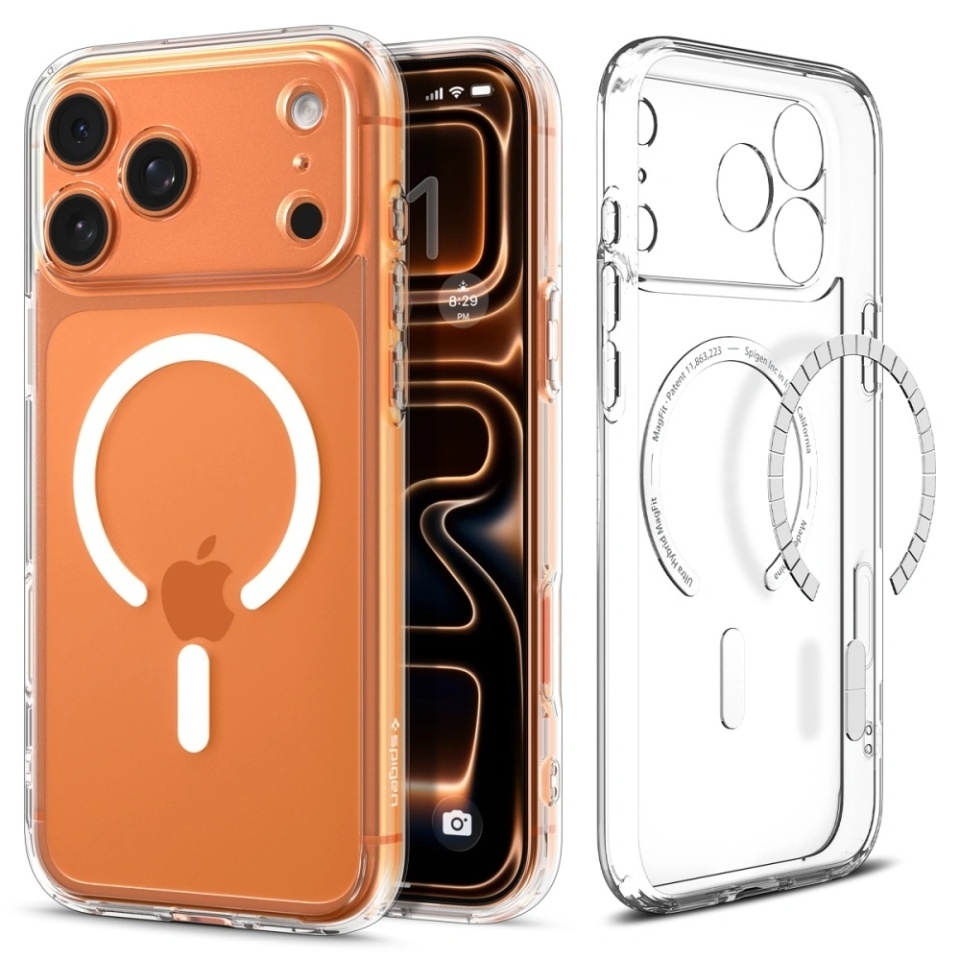 Husa pentru iPhone 17 Pro, Ultra Hybrid MagSafe, Spigen, Transparenta