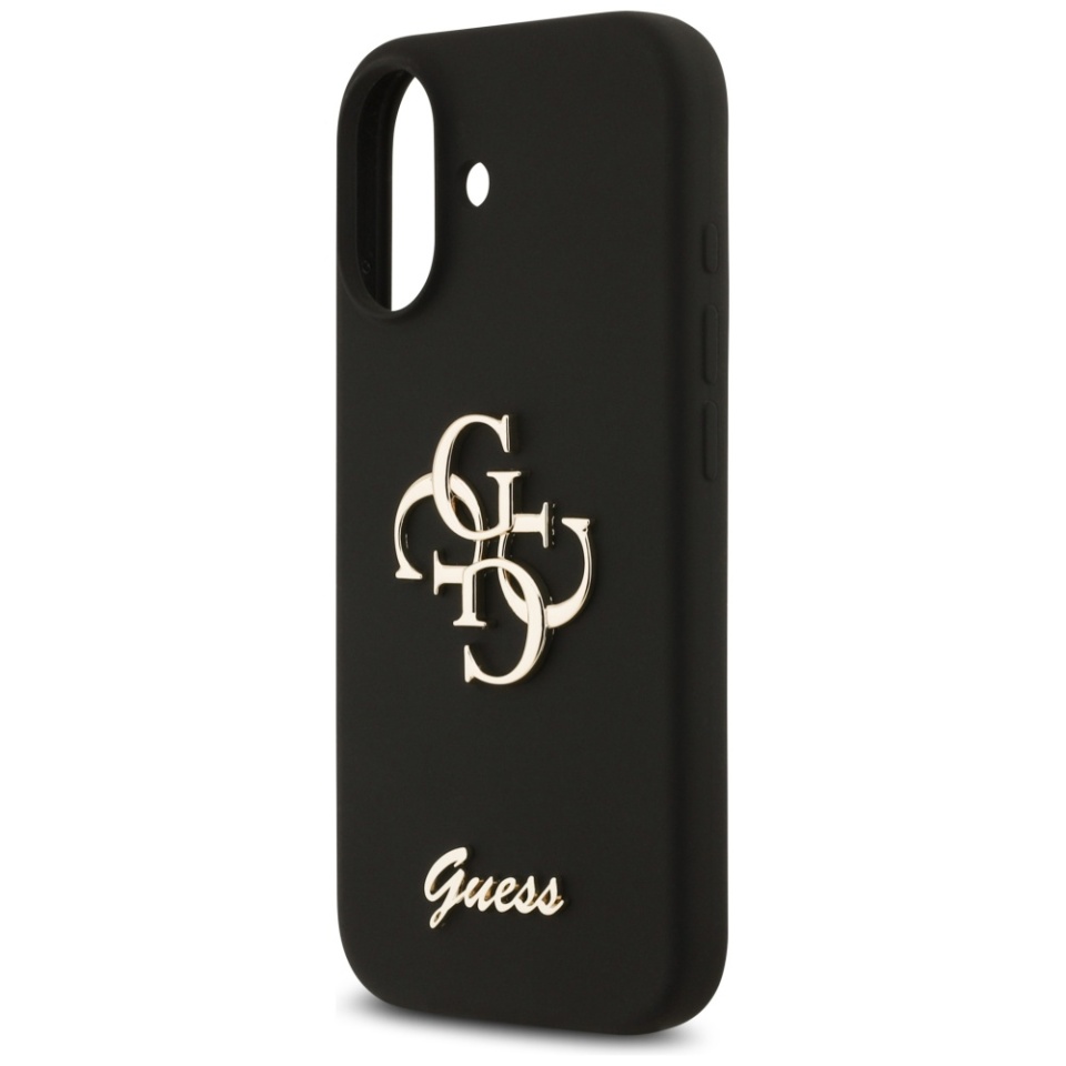 Husa pentru iPhone 17, Silicone Big 4G Script, Protectie Slim, Negru - 2 | YEO
