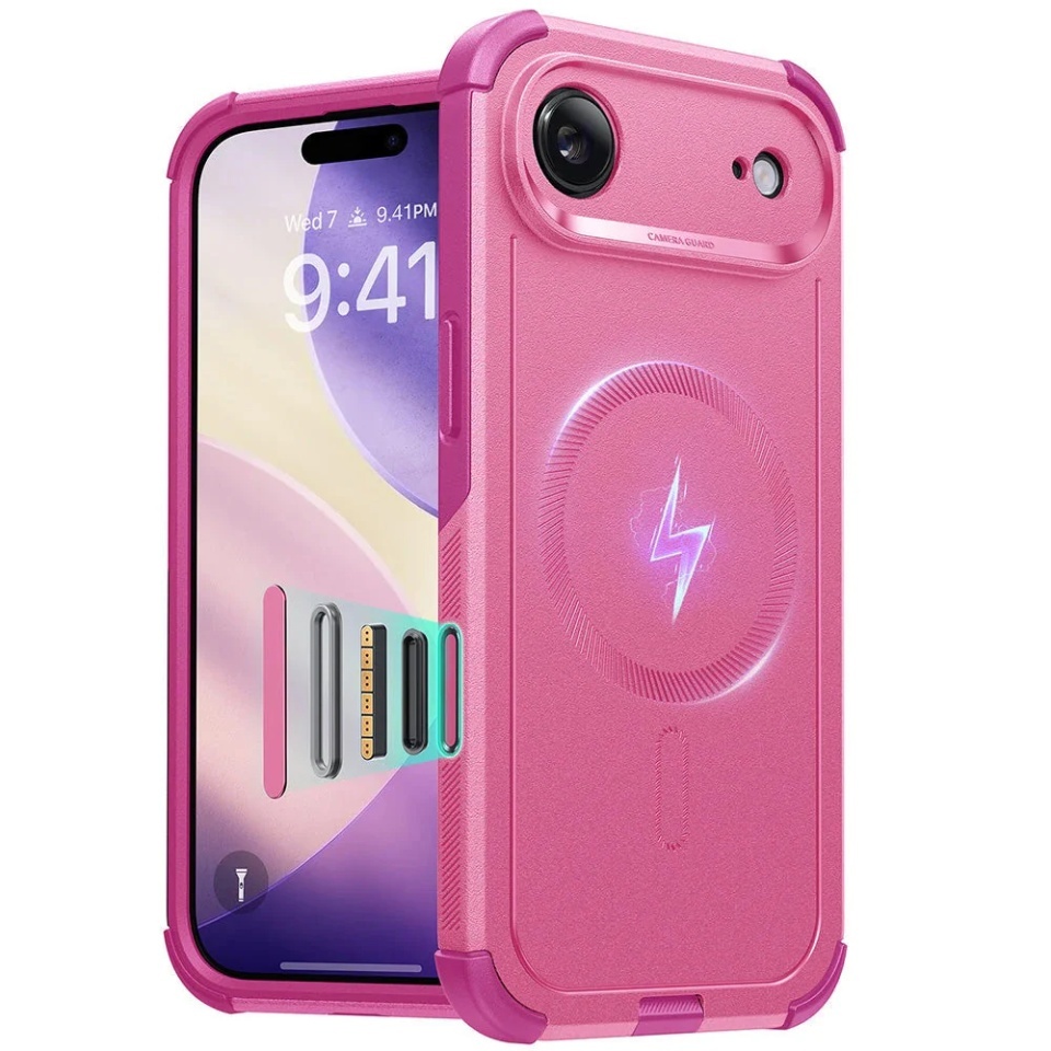 Husa pentru iPhone Air, Magsafe, ESR Cyber Halolock, Roz