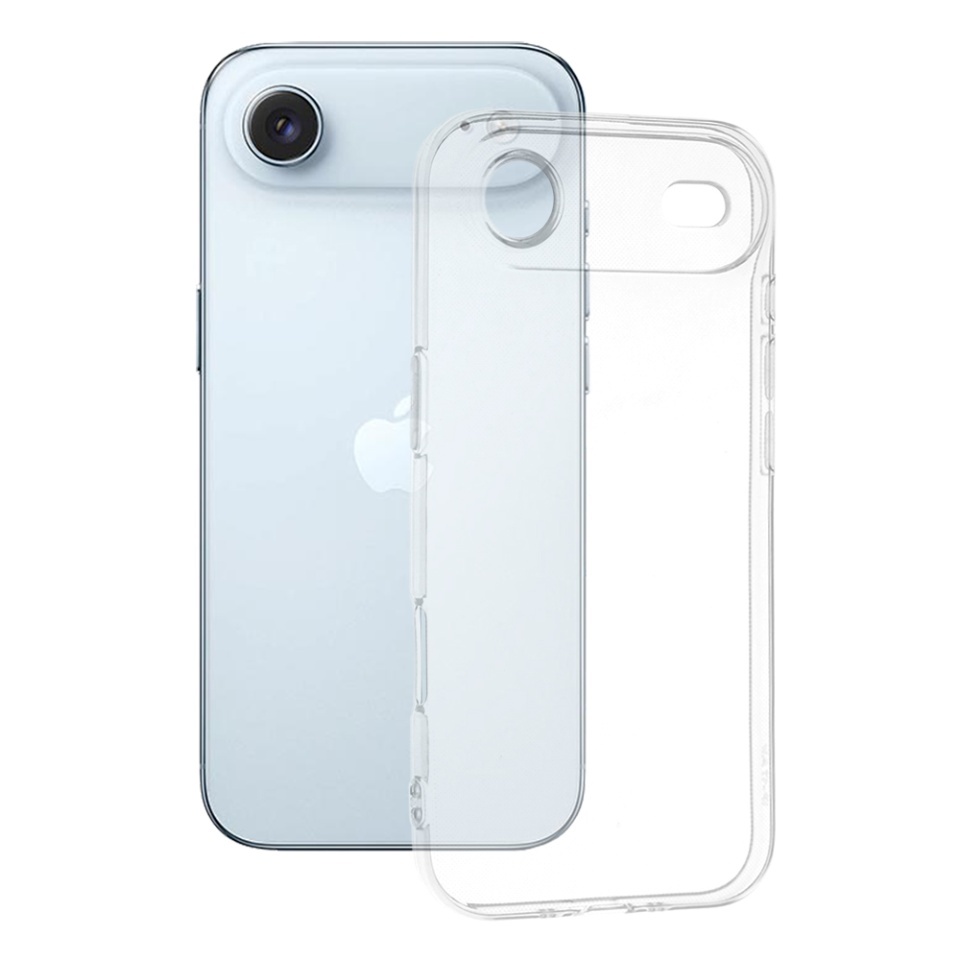 Husa pentru iPhone Air, SKYDDAR INNOVATION, ClearGuard, din silicon transparent, set cu sticker, Transparenta