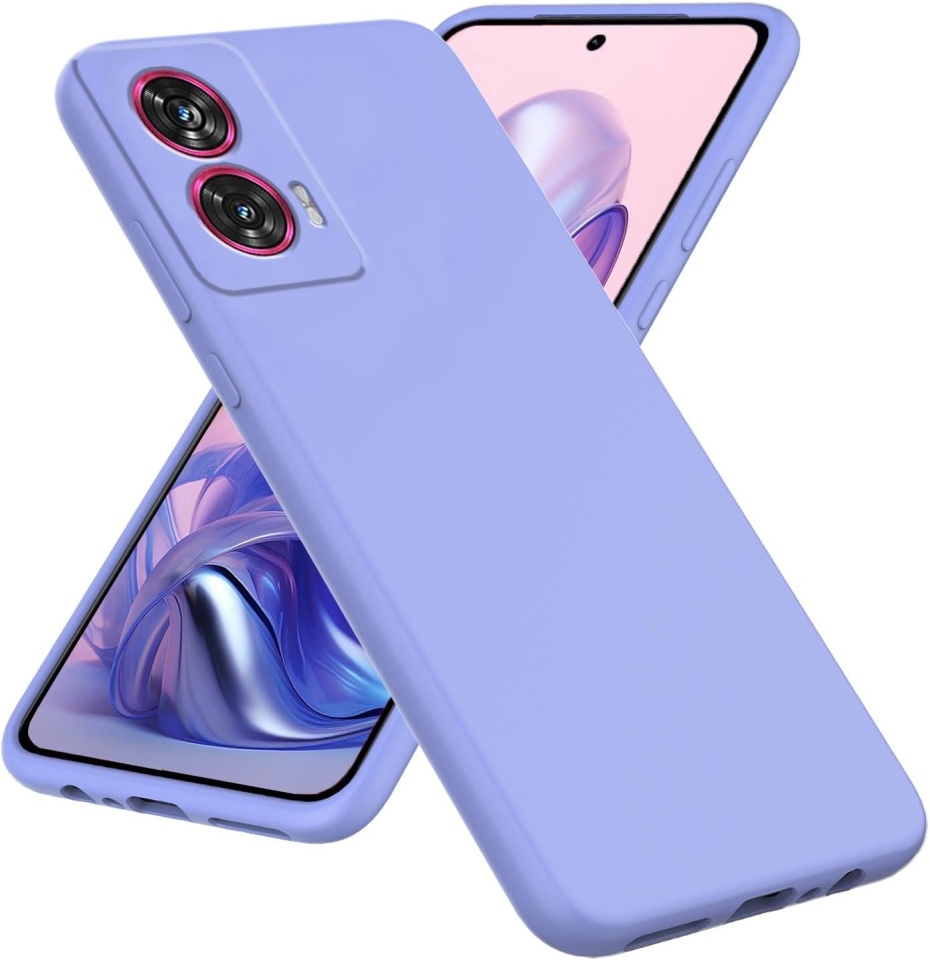 Husa pentru Motorola Edge 50 Fusion din Silicon Catifelat, Protectie Premium, Skyddar SoftElegance - Violet