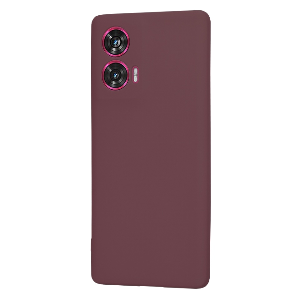 Husa pentru Motorola Edge 50 Fusion din Silicon Catifelat, Protectie Premium, Skyddar SoftElegance - Bordo - 2 | YEO
