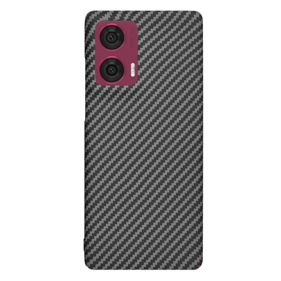 Husa pentru Motorola Edge 50 Fusion, Finisaj Premium cu Textura de Carbon, Design Elegant, SKDR CarbonFlex - Negru - 1 | YEO