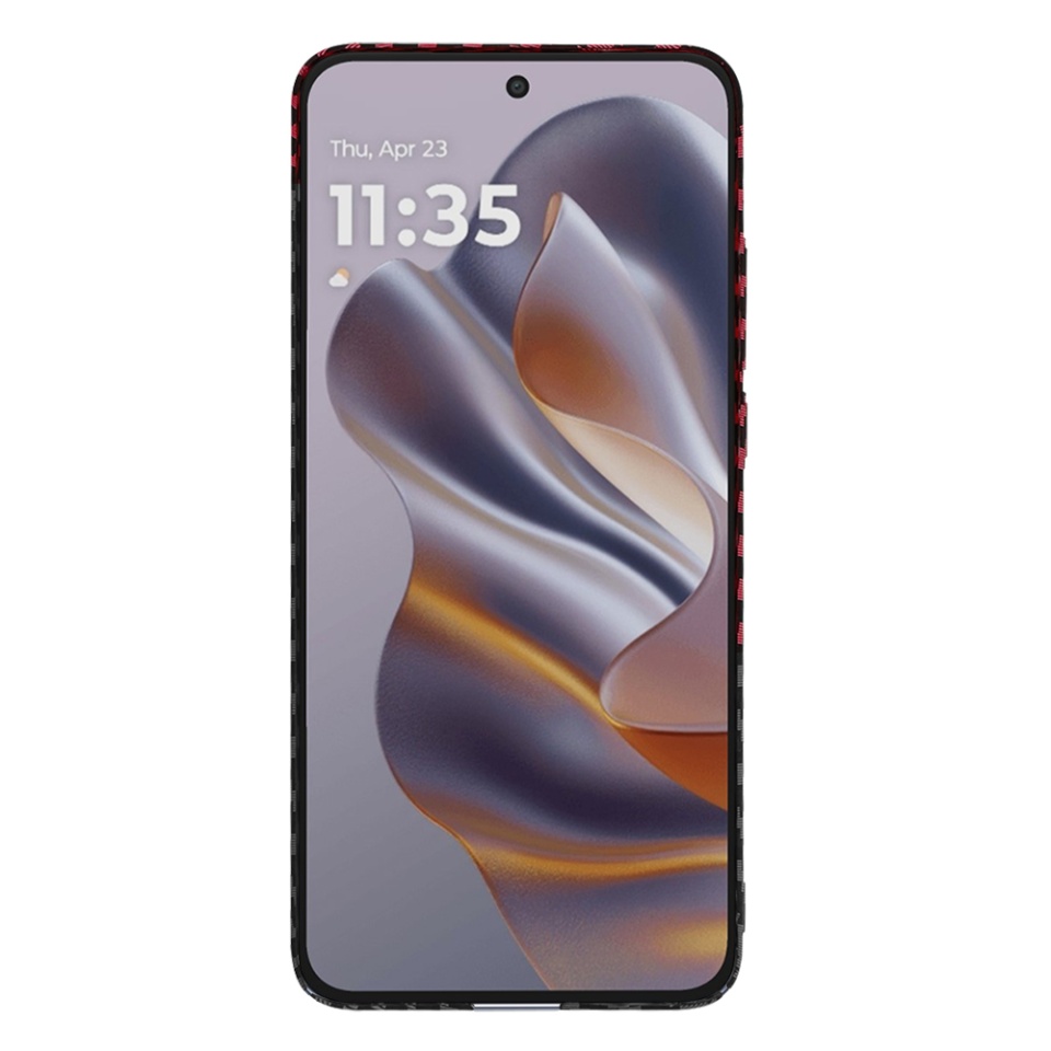 Husa pentru Motorola Edge 50 Neo, Finisaj Premium cu Textura de Carbon, Design Elegant, SKDR CarbonFlex - Rosu inchis - 1 | YEO