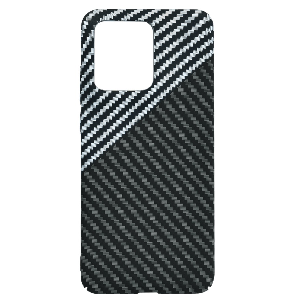 Husa pentru Motorola Edge 50 Neo, Finisaj Premium cu Textura de Carbon, Design Elegant, SKDR CarbonFlex - Gri - 3 | YEO