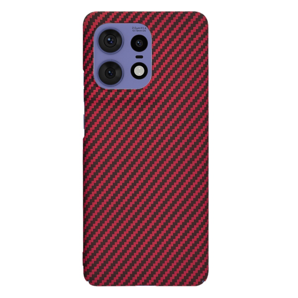 Husa pentru Motorola Edge 50 Pro, Finisaj Premium cu Textura de Carbon, Design Elegant, SKDR CarbonFlex - Rosu - 2 | YEO