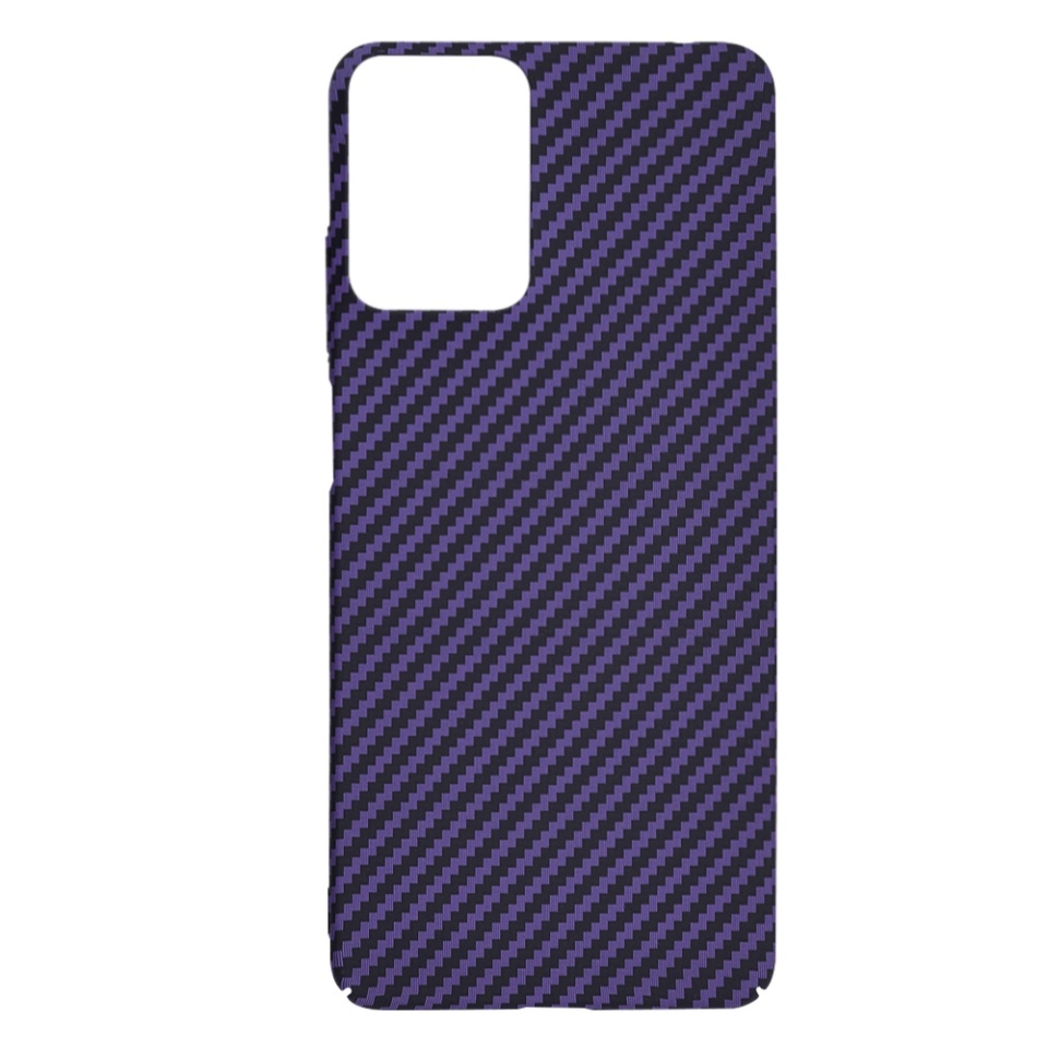 Husa pentru Motorola Moto G04 / Moto G24 / Moto G04s / Moto E14, SKYDDAR INNOVATION, textura carbon, Carbonite FiberShell, set cu sticker, Mov, - 3 | YEO