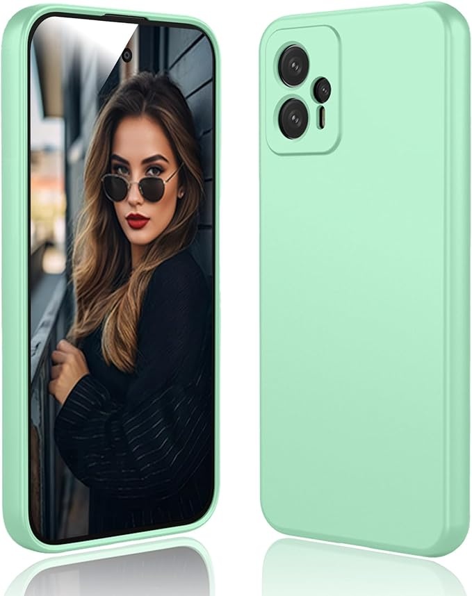 Husa pentru Motorola Moto G13 din Silicon Catifelat, Protectie Premium, Skyddar SoftElegance - Verde deschis